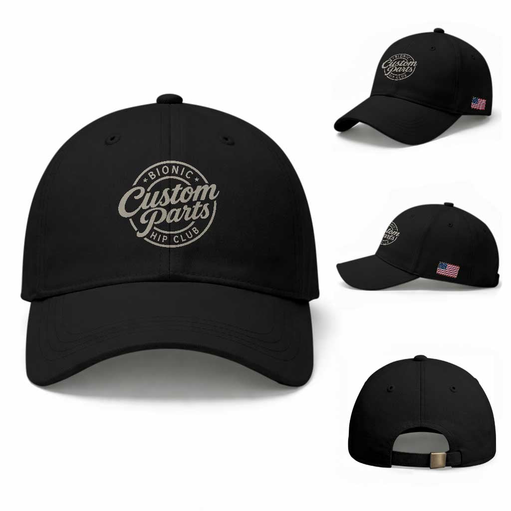 Bionic Hip Club Custom Parts Funny Hip Replacement Surgery Gift Baseball Cap