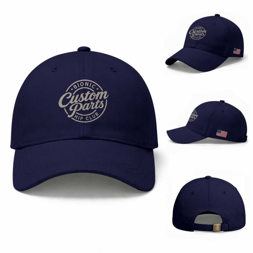 Bionic Hip Club Custom Parts Funny Hip Replacement Surgery Gift Baseball Cap