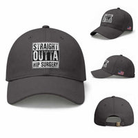 Hip Replacement Recovery Baseball Cap Straight Outta Hip Surgery Get Well