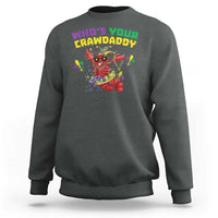 Mardi Gras Crawfish Sweatshirt Whos Your Crawdaddy Jester Beads