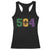 Mardi Gras 504 Nola New Orleans Louisiana Racerback Tank Top Glitter Print Fleur de Lis