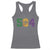 Mardi Gras 504 Nola New Orleans Louisiana Racerback Tank Top Glitter Print Fleur de Lis