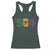 Mardi Gras 504 Nola New Orleans Louisiana Racerback Tank Top Glitter Print Fleur de Lis