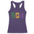 Mardi Gras 504 Nola New Orleans Louisiana Racerback Tank Top Glitter Print Fleur de Lis