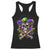 Mardi Gras Jester Skull Racerback Tank Top New Orleans Skeleton Beads