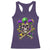 Mardi Gras Jester Skull Racerback Tank Top New Orleans Skeleton Beads