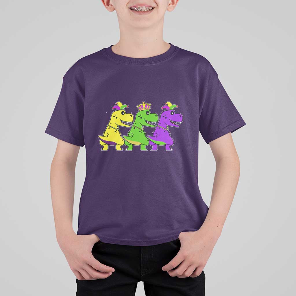 Mardi Gras T Shirt For Kid Kids Trex Dinos Toddler Boys