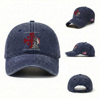 Catholic Knight Templar Crusader Cross Washed Cotton Baseball Cap Kingdom Of Jerusalem