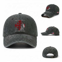 Catholic Knight Templar Crusader Cross Washed Cotton Baseball Cap Kingdom Of Jerusalem