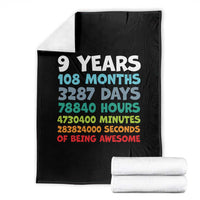 9 Year Old Bday Throw Blanket Son Boy 9yr 9th Birthday Gifts