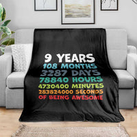 9 Year Old Bday Throw Blanket Son Boy 9yr 9th Birthday Gifts