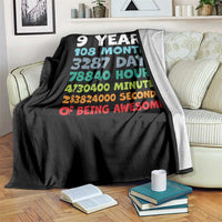 9 Year Old Bday Throw Blanket Son Boy 9yr 9th Birthday Gifts