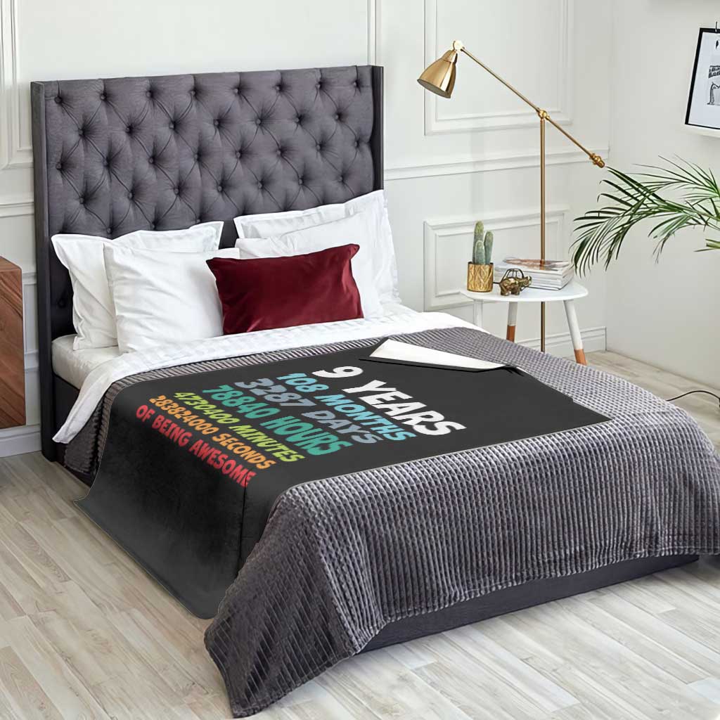 9 Year Old Bday Throw Blanket Son Boy 9yr 9th Birthday Gifts