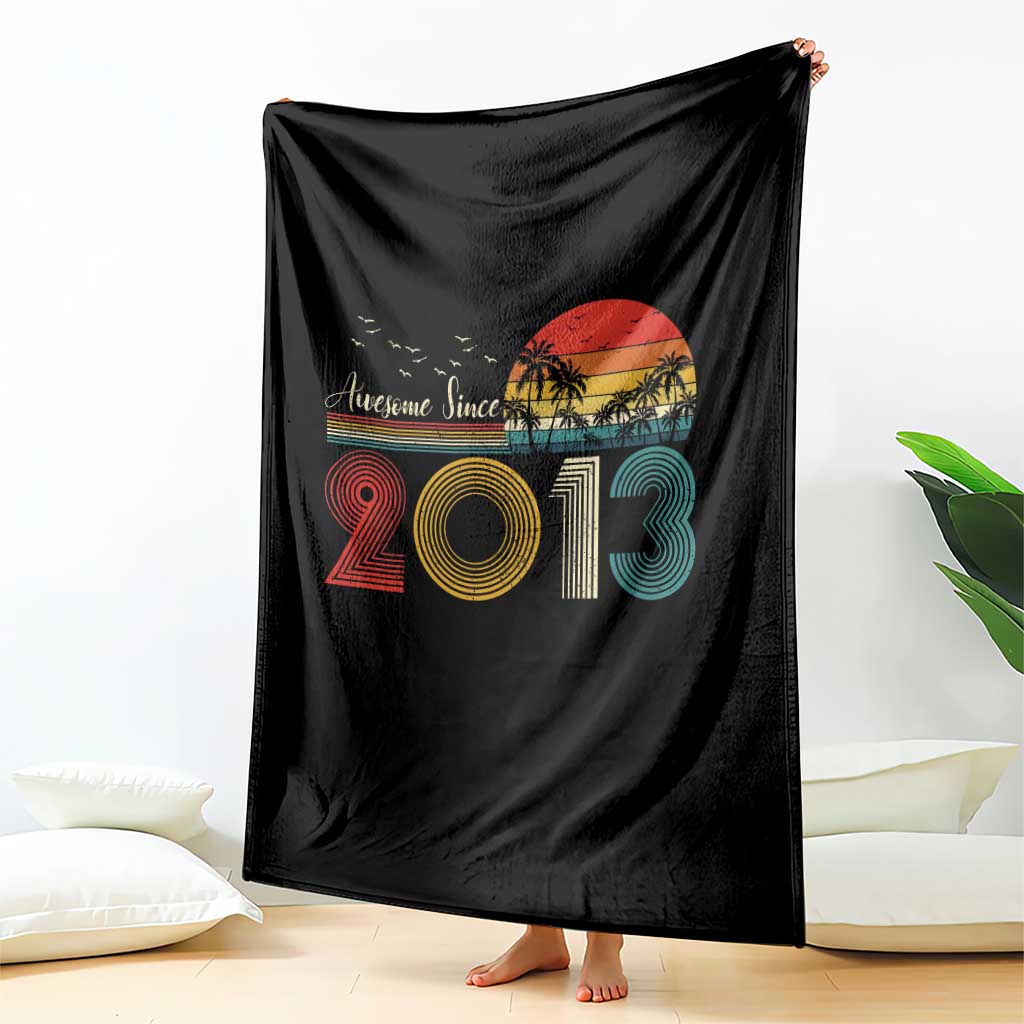 Awesome Since 2013 Throw Blanket 13th Birthday 13 Year Old Son Boy