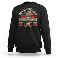 Washington DC Sweatshirt Retro US Flag Souvenir Gift