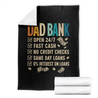Funny Dad Throw Blanket Retro Dad Bank Fathers Day