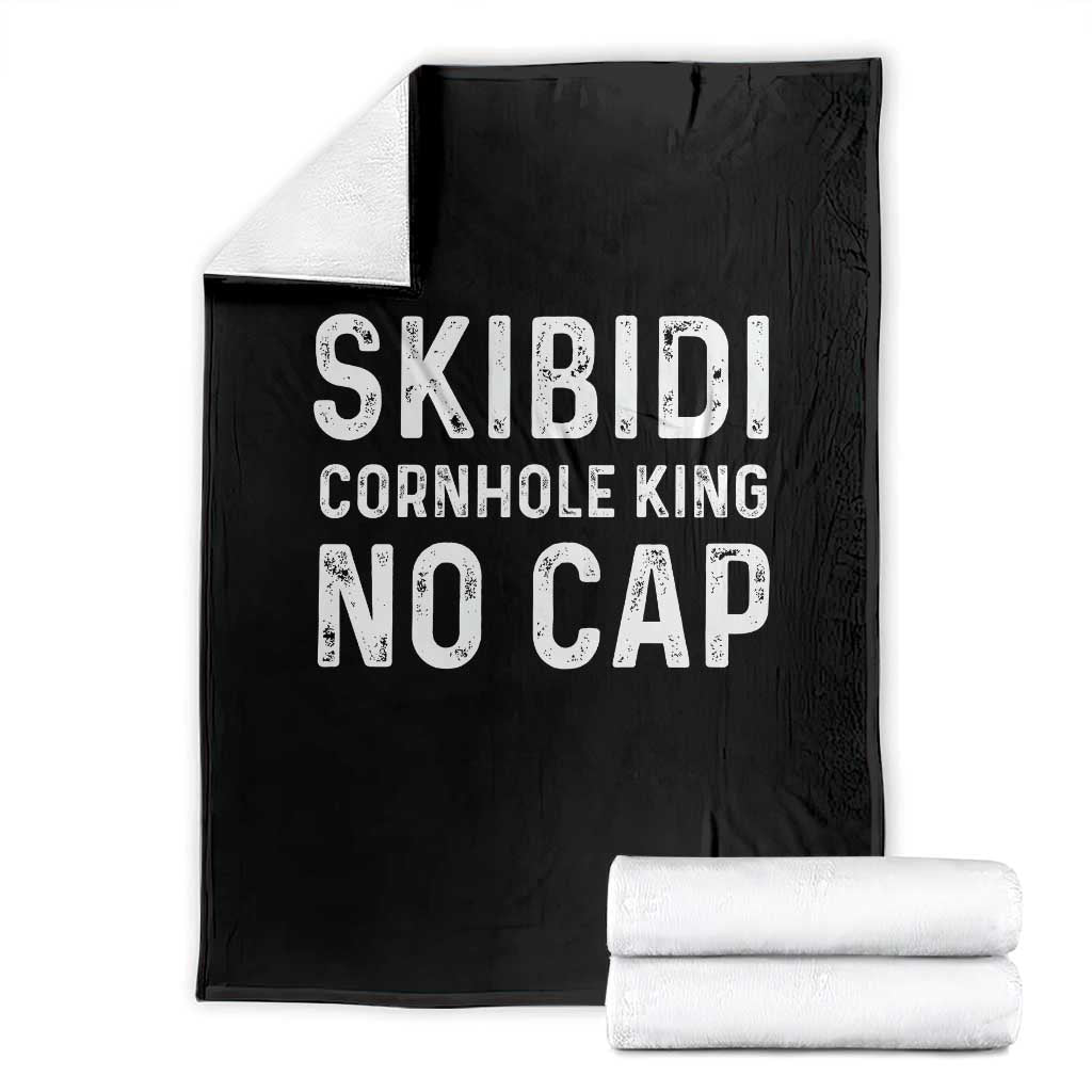 Cornhole King Throw Blanket No Cap Funny Bean Bag Toss Game