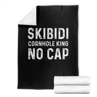 Cornhole King Throw Blanket No Cap Funny Bean Bag Toss Game