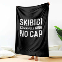 Cornhole King Throw Blanket No Cap Funny Bean Bag Toss Game