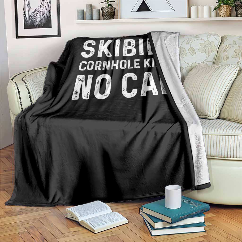 Cornhole King Throw Blanket No Cap Funny Bean Bag Toss Game
