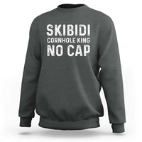 Cornhole King Sweatshirt No Cap Funny Bean Bag Toss Game