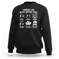Funny Cornhole Lover Sweatshirt Things I Do In My Spare Time Bean Bag Toss Game