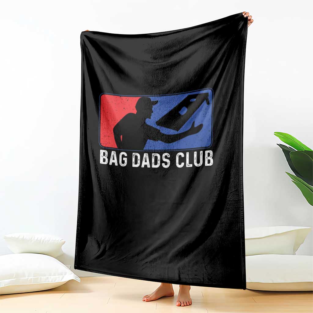 Funny Cornhole Bag Dads Club Throw Blanket