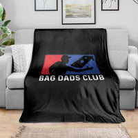 Funny Cornhole Bag Dads Club Throw Blanket