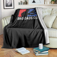 Funny Cornhole Bag Dads Club Throw Blanket