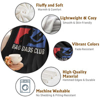 Funny Cornhole Bag Dads Club Throw Blanket