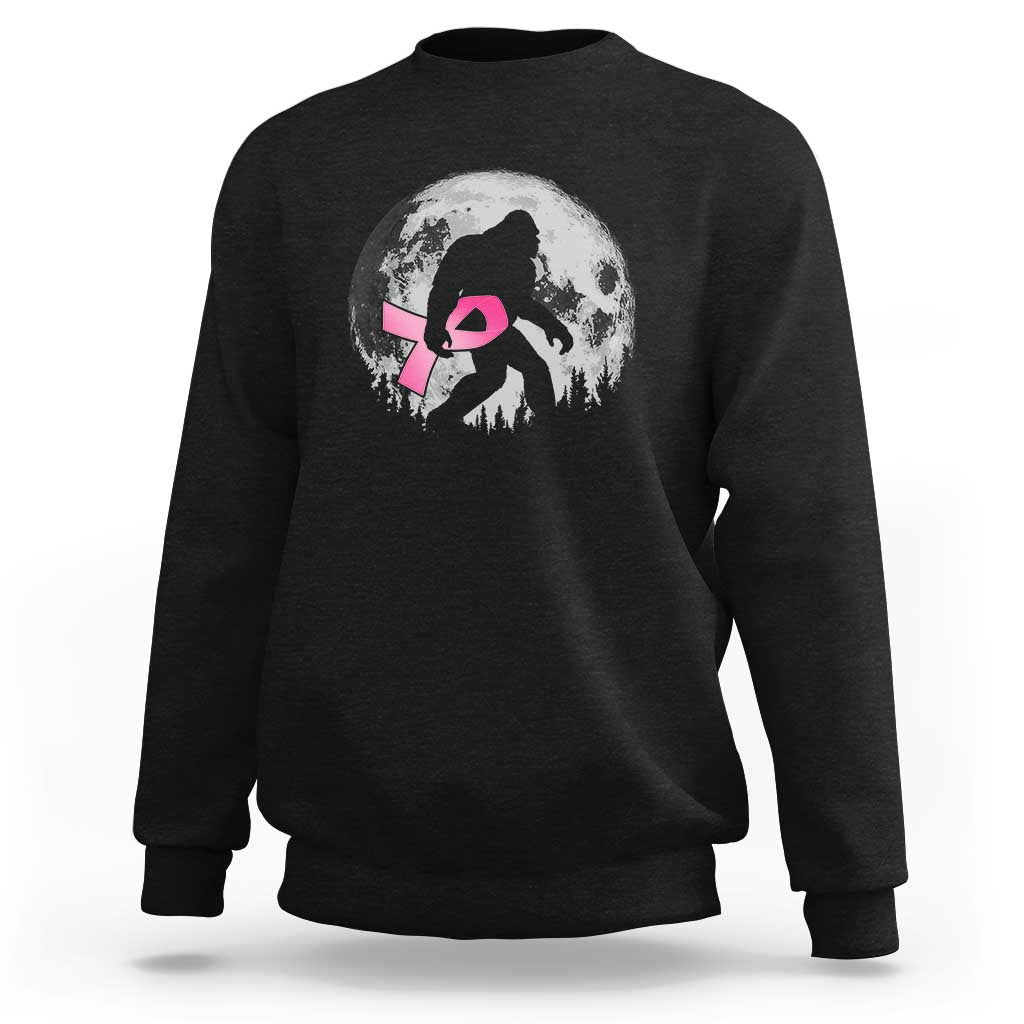 Bigfoot Pink Ribbon Breast Cancer Awareness Sweatshirt - Wonder Print Shop