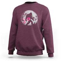 Bigfoot Pink Ribbon Breast Cancer Awareness Sweatshirt - Wonder Print Shop