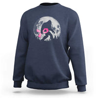 Bigfoot Pink Ribbon Breast Cancer Awareness Sweatshirt - Wonder Print Shop
