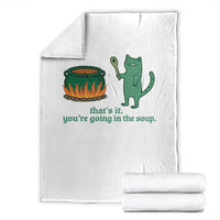 Sarcastic Cat Meme Throw Blanket Weirdcore Dark Humor - Wonder Print Shop