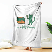 Sarcastic Cat Meme Throw Blanket Weirdcore Dark Humor - Wonder Print Shop