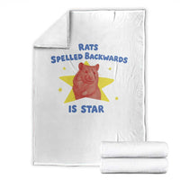 Rats Spelled Backwards Is Star Throw Blanket Sarcastic Rat Meme - Wonder Print Shop