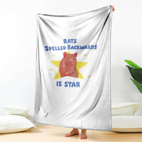 Rats Spelled Backwards Is Star Throw Blanket Sarcastic Rat Meme - Wonder Print Shop