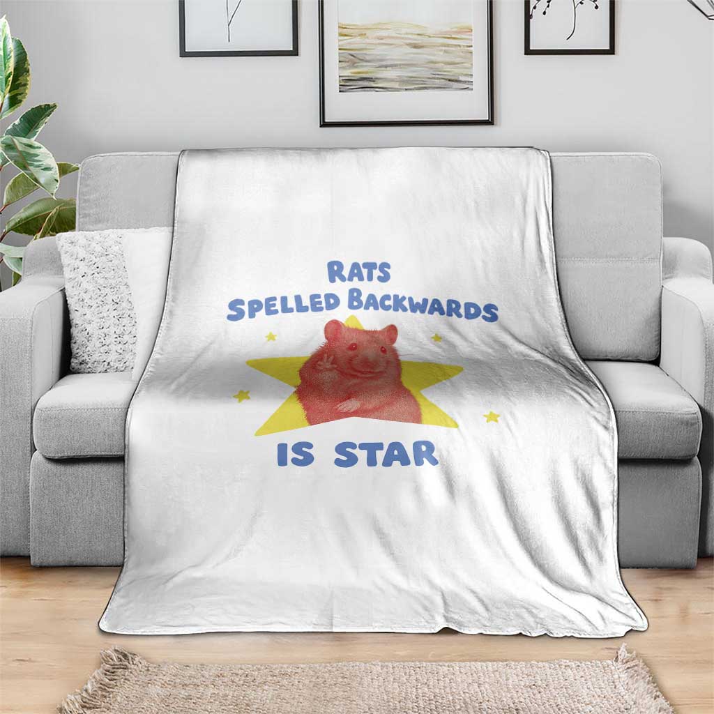 Rats Spelled Backwards Is Star Throw Blanket Sarcastic Rat Meme - Wonder Print Shop