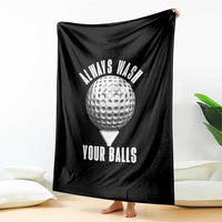 Funny Golf Throw Blanket Always Wash Your Balls Meme - Wonder Print Shop