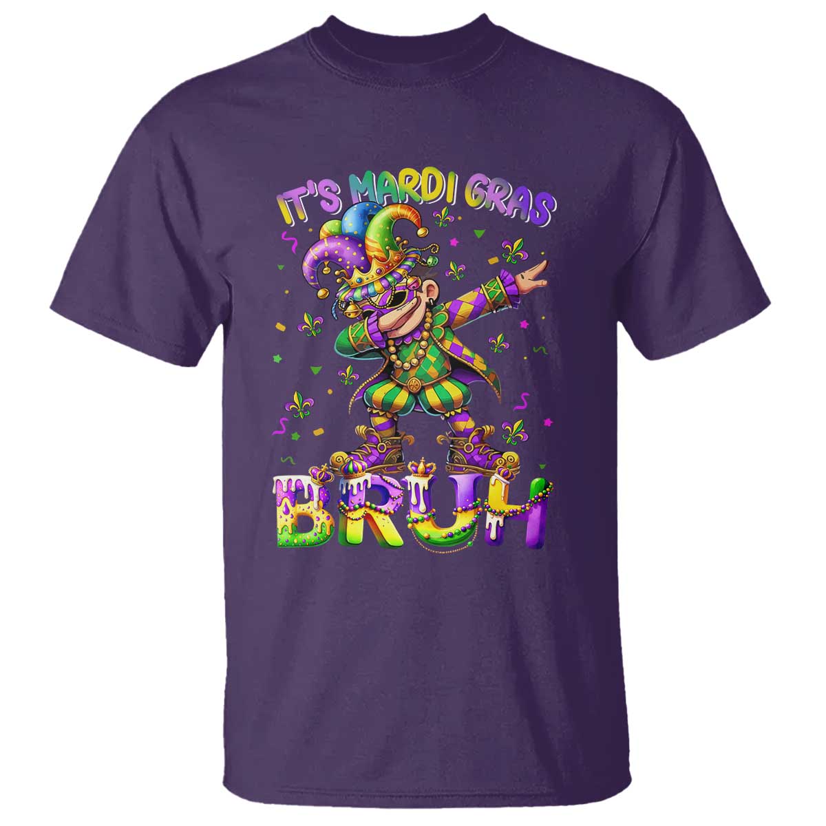 It's Mardi Gras Bruh T Shirt Dabbing Boy Kids