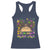 Little Miss Mardi Gras Afro Messy Bun Girls Racerback Tank Top