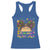 Little Miss Mardi Gras Afro Messy Bun Girls Racerback Tank Top