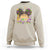 Little Miss Mardi Gras Afro Messy Bun Girls Sweatshirt