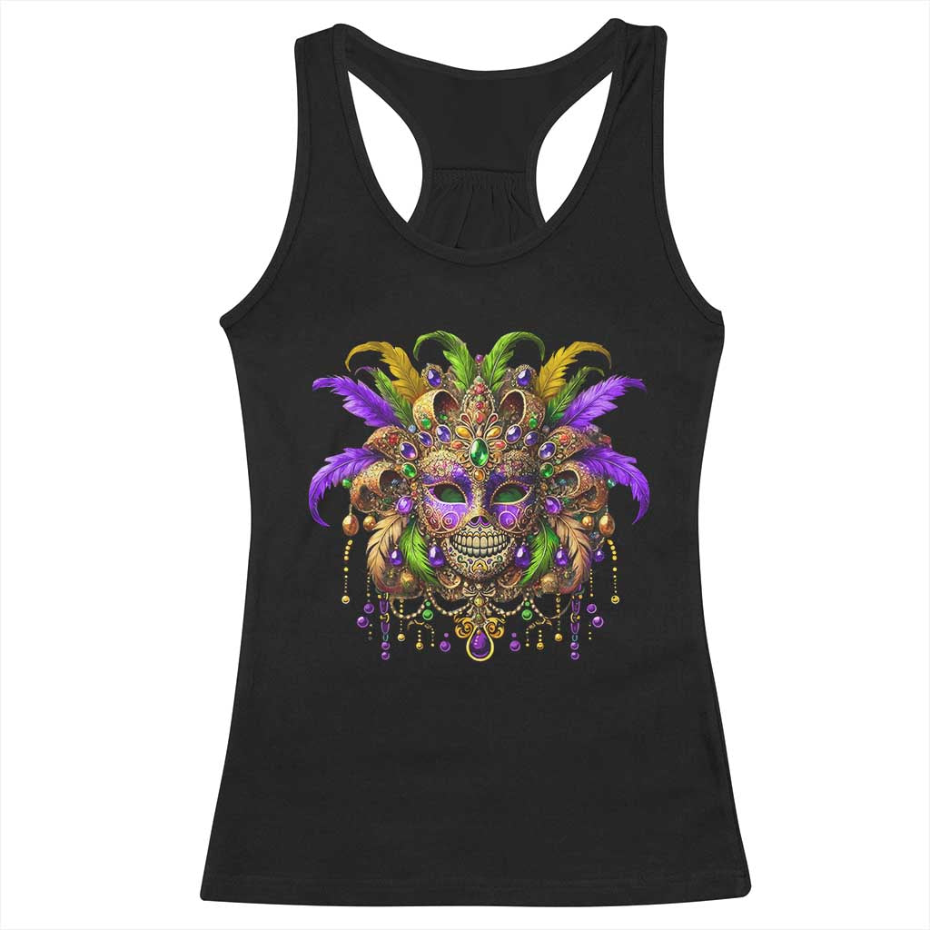 Mardi Gras Costume Sugar Skull Racerback Tank Top Carnival New Orleans Trip