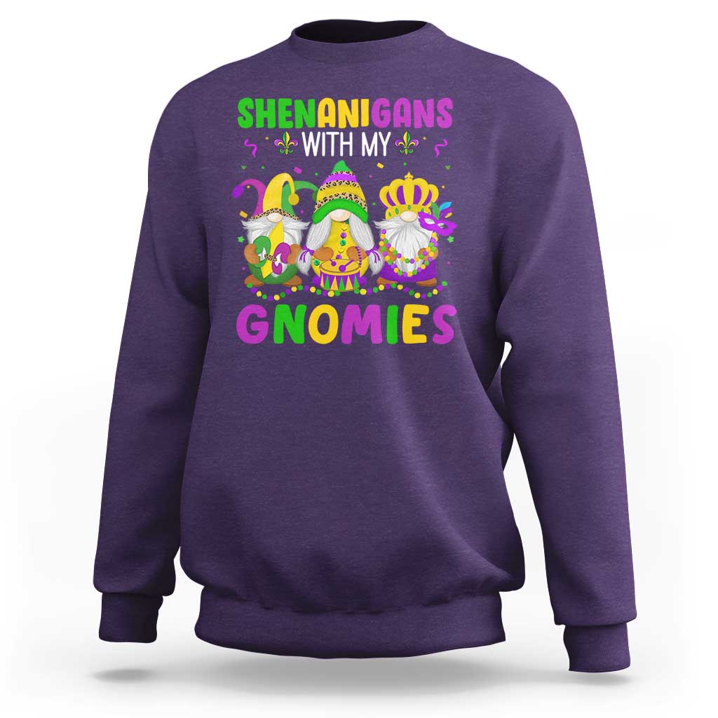 Carnival Mardi Gras Sweatshirt Leopard Gnomes New Orleans Trip