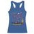 Funny Mardi Gras Racerback Tank Top Dancing Skeleton Let The Shenanigans Begin