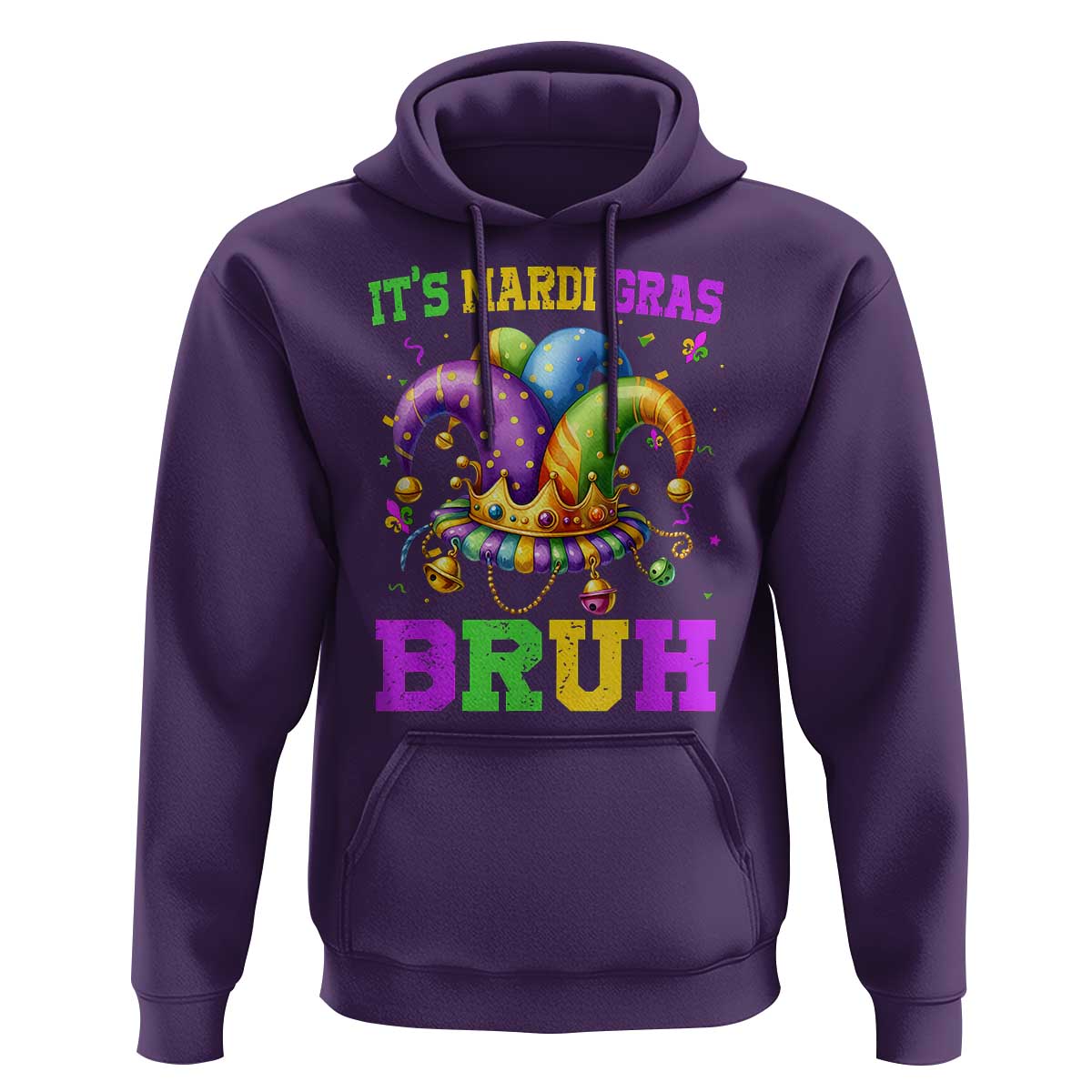 Bruh Mardi Gras Hoodie Jester Outfit Teens Boys Kids Mardi Gras