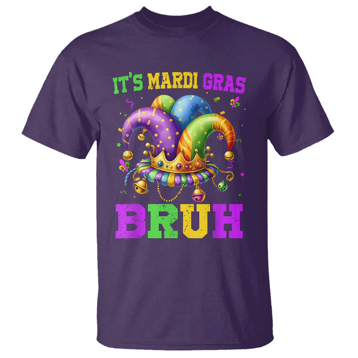 Bruh Mardi Gras T Shirt Jester Outfit Teens Boys Kids Mardi Gras