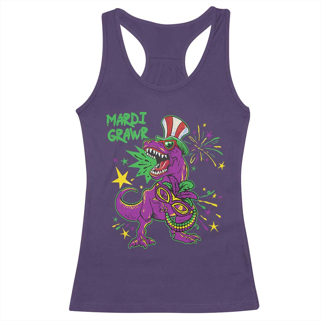 Mardi Gras Dino Racerback Tank Top Toddler Kids Boys Gift Mardi Grawr