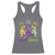 Mardi Gras Dinosaur Racerback Tank Top Dino Mardi Grawr Firework